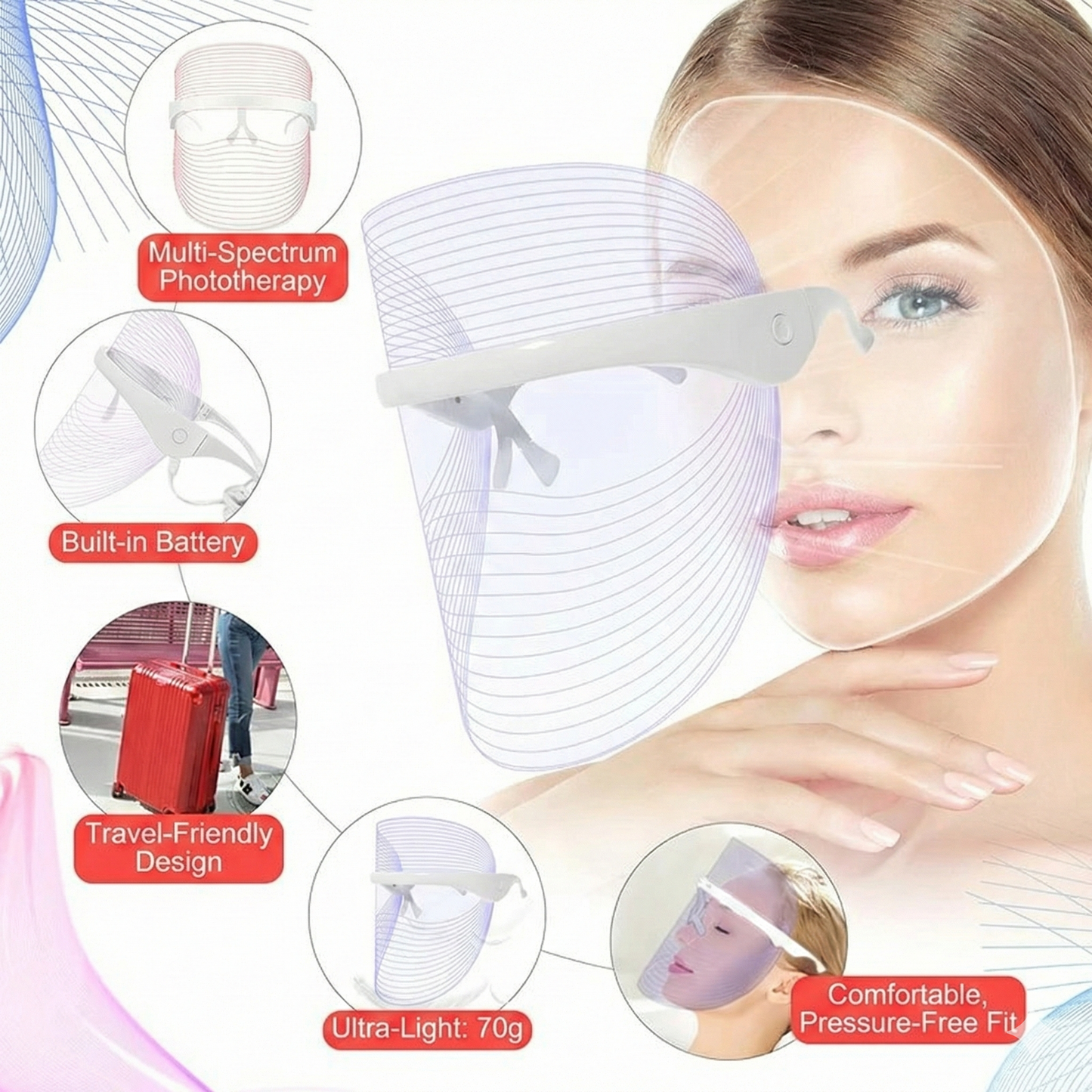 SeoulSparkle – Rejuvenating 7-Color LED Light Therapy Mask