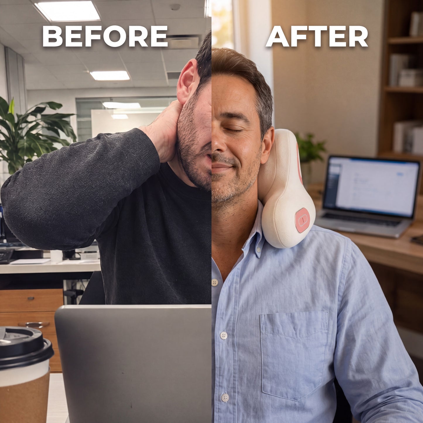 Pillow3 - Rest Your Neck. Warm Your Muscles. Tune Out The World.