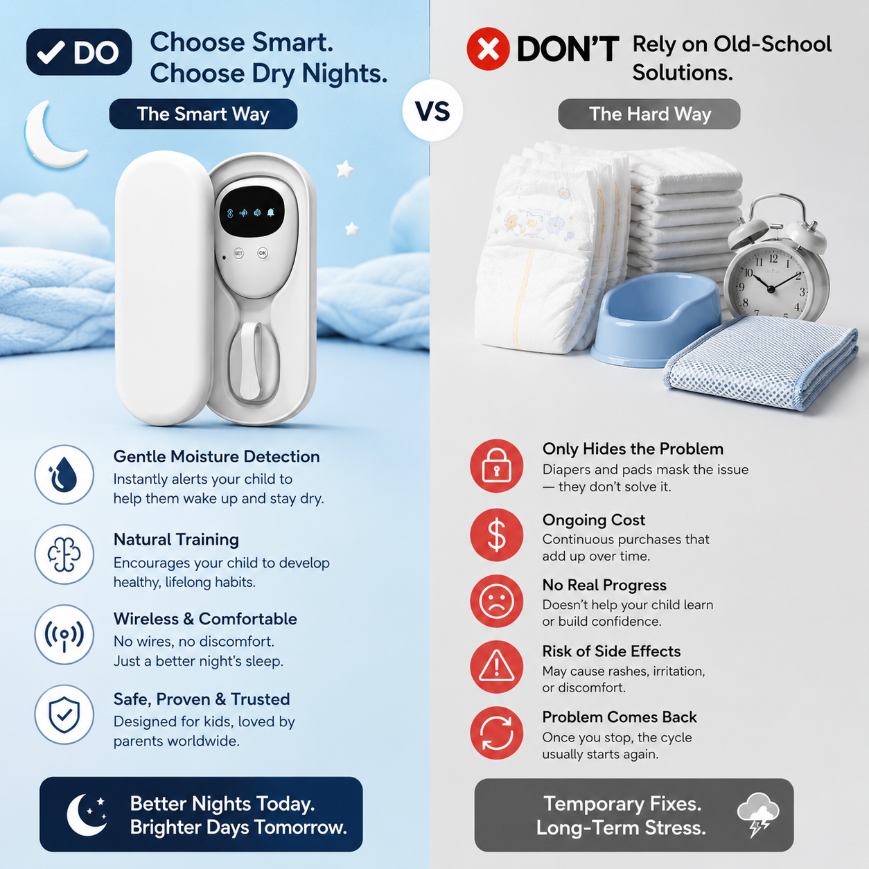 Wireless Bedwetting Pee Alarm for Kids