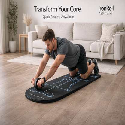 IronRoll Portable Ab Roller Wheel For Home Workout