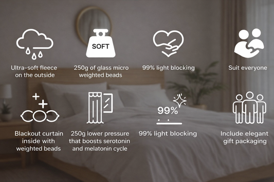 "Gravity Reset Mask – Gentle Pressure Blackout Sleep Mask"