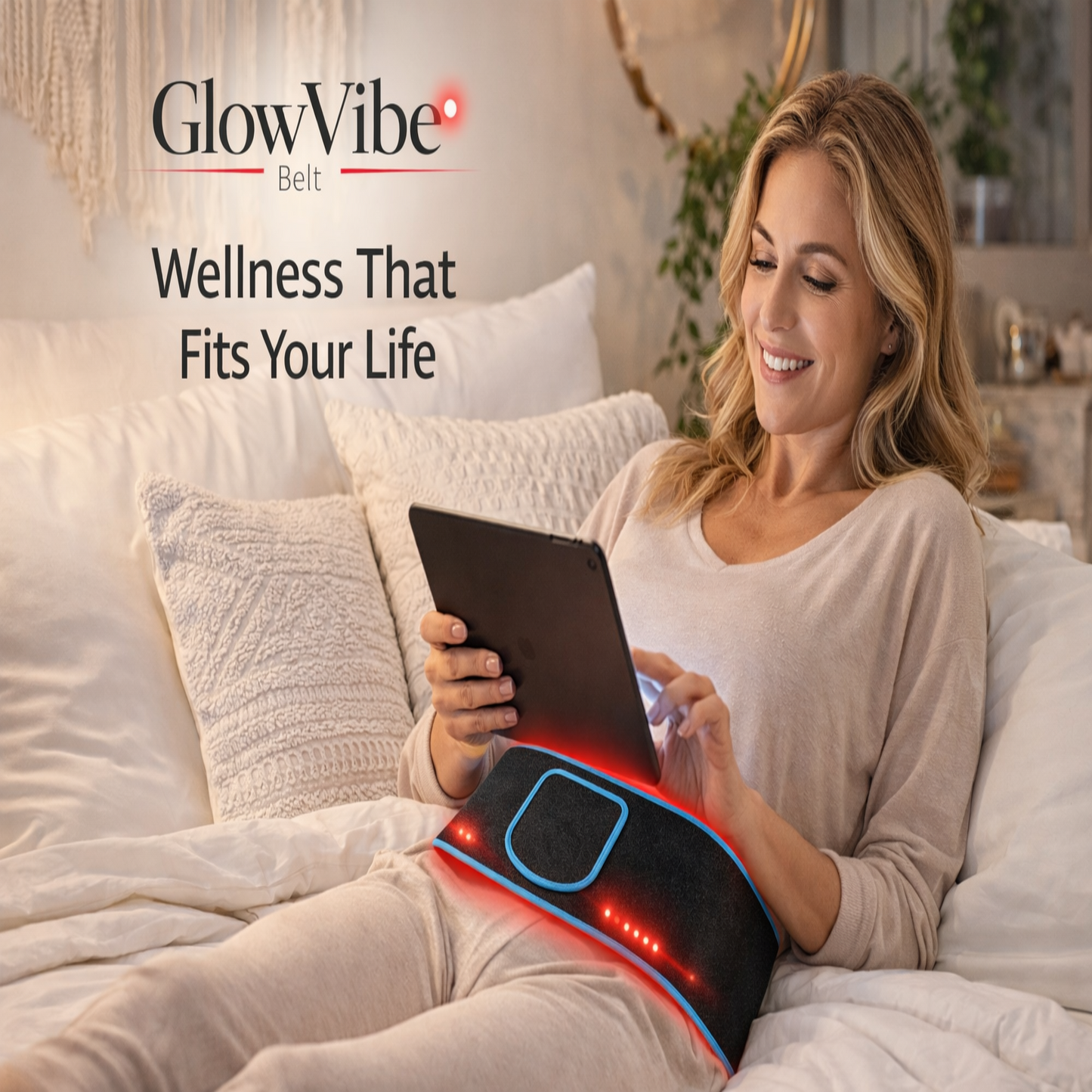GlowVibe Infrared Red Light Therapy Belt For Recovery