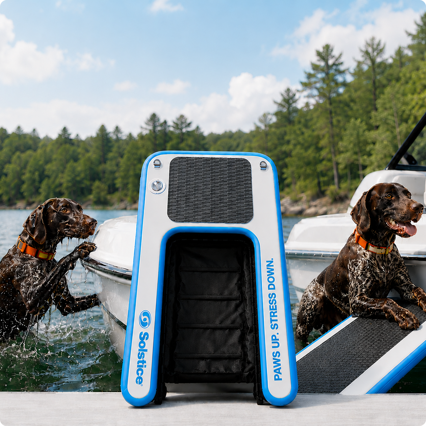 PupDock Ramp – Inflatable Dog Boat Ramp