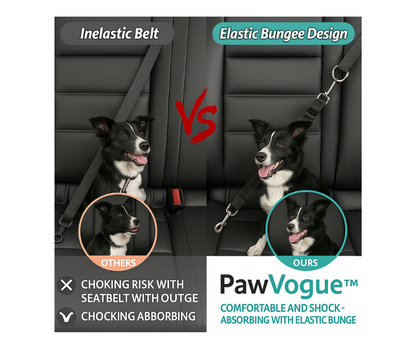 PawVogue™ Dog Car Seat Belt – Heavy Duty Travel Safety