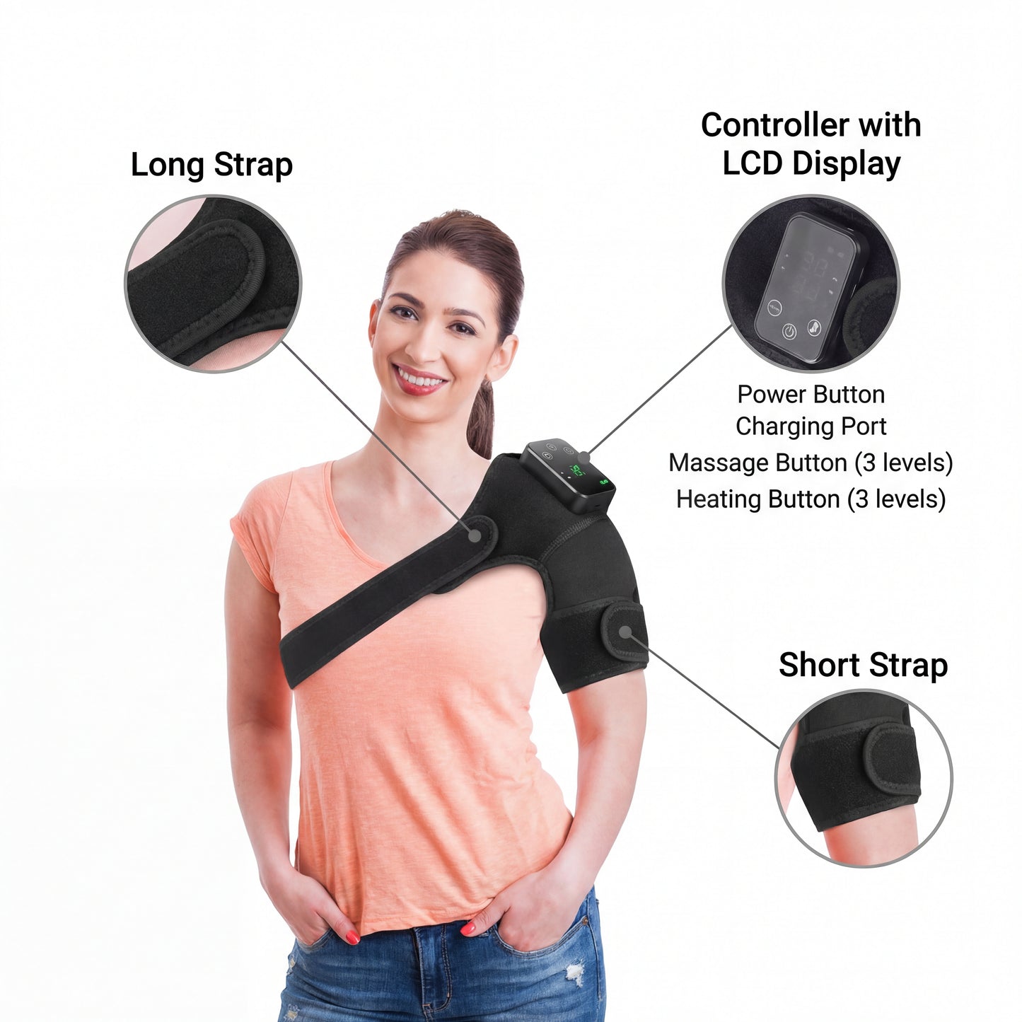 3-in-1 Cordless Heated Massager For Joint Relief