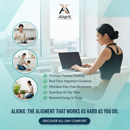 AlignX smart posture corrector device for back alignment