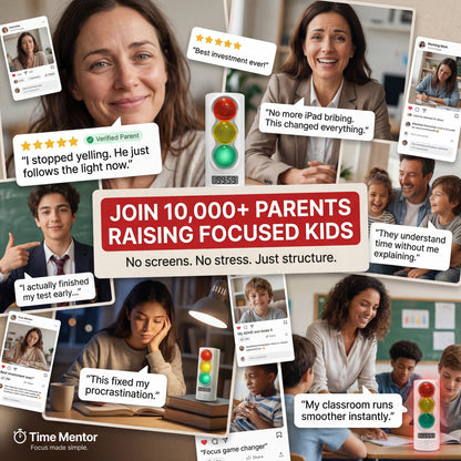 TimeMentor – Kids' Traffic Light Visual Timer For Play & Study