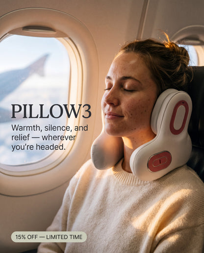 Pillow3 - Rest Your Neck. Warm Your Muscles. Tune Out The World.