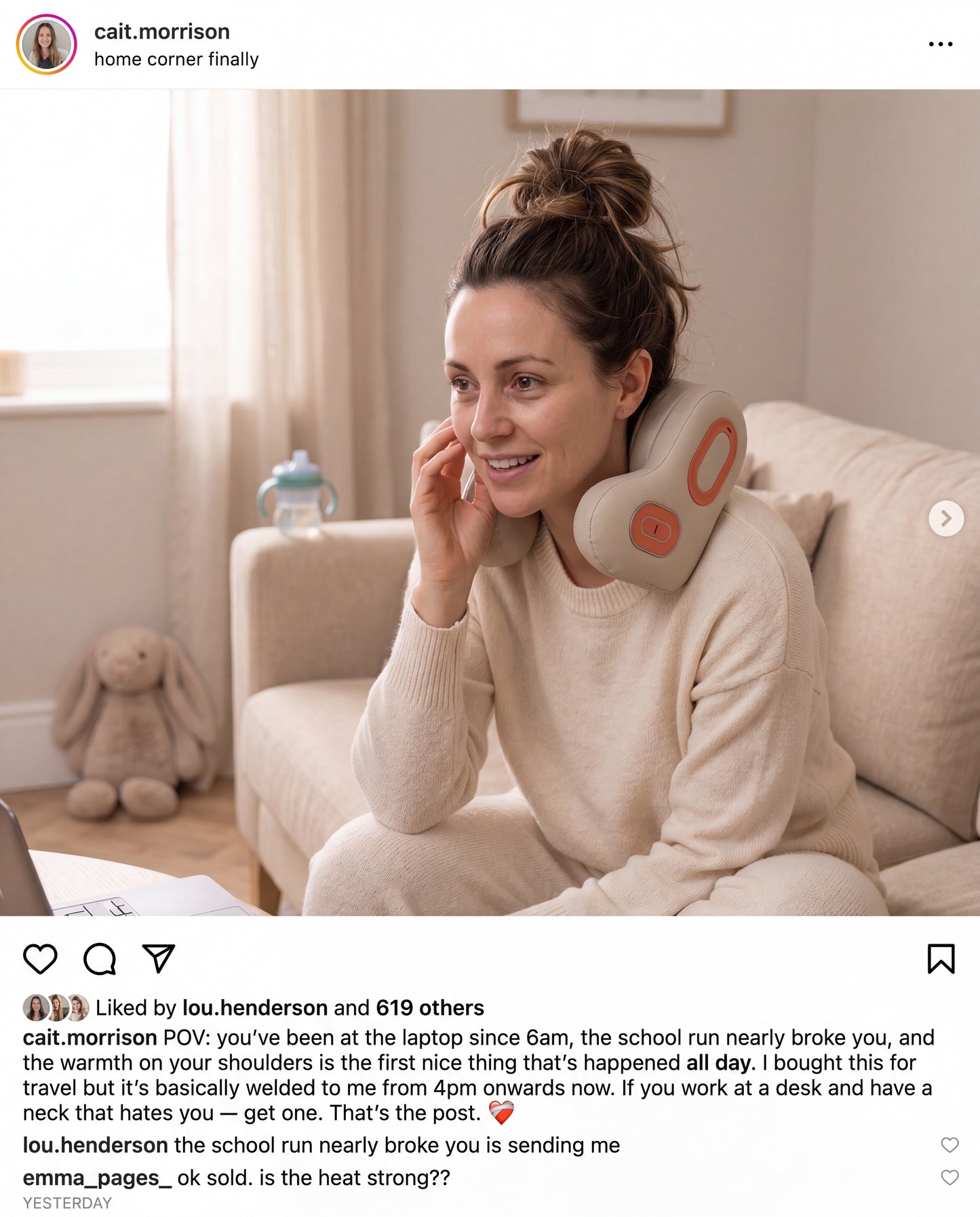 Pillow3 - Rest Your Neck. Warm Your Muscles. Tune Out The World.