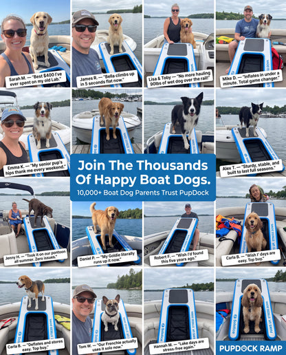 PupDock Ramp – Inflatable Dog Boat Ramp