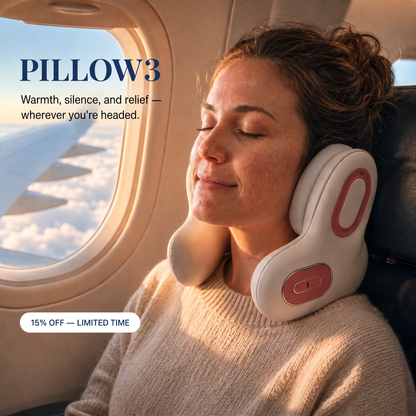 Pillow3 - Rest Your Neck. Warm Your Muscles. Tune Out The World.